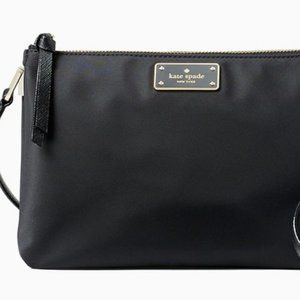 Kate Spade Black Wilson Road Madelyne Crossbody Bag nylon